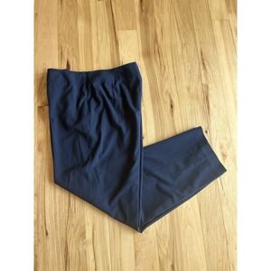 Talbots Navy Blue Ankle Dress Pants Trousers‎ High Rise Sz 14 Stretch Side Zip